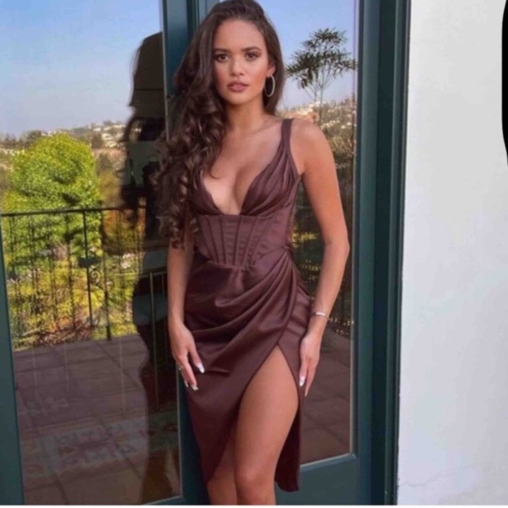 House of CB Chocolate Brown Dress